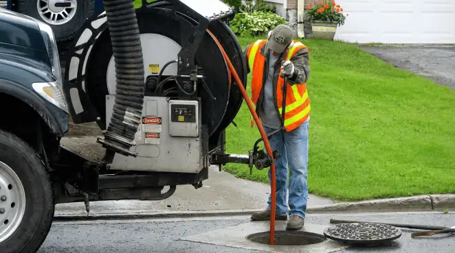 Technician using specialized drainage equipment for sewer line cleaning and foundation protection in Tempe, AZ